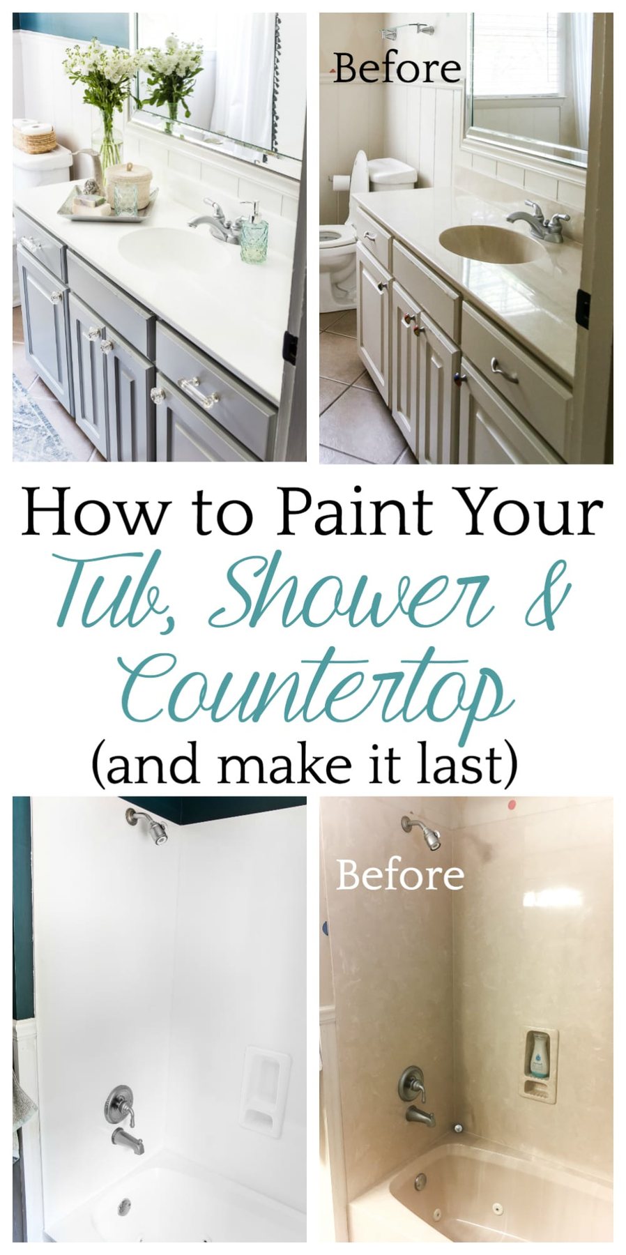 Top 10 Home and DIY Blog Posts of 2018 | How to Paint Your Tub, Shower, Sink & Countertop and make it last