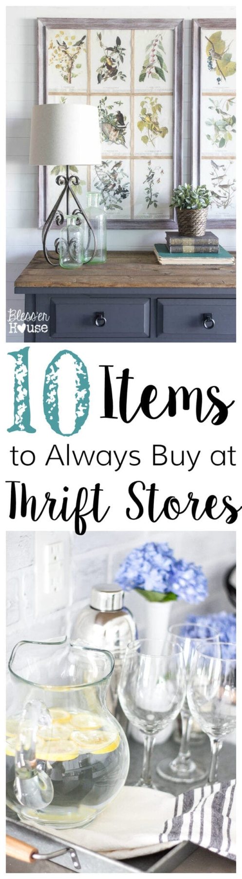 10 Items to Always Buy at Thrift Stores | unigumushane.com - Lots of great, inexpensive home decor ideas from the thrift store!