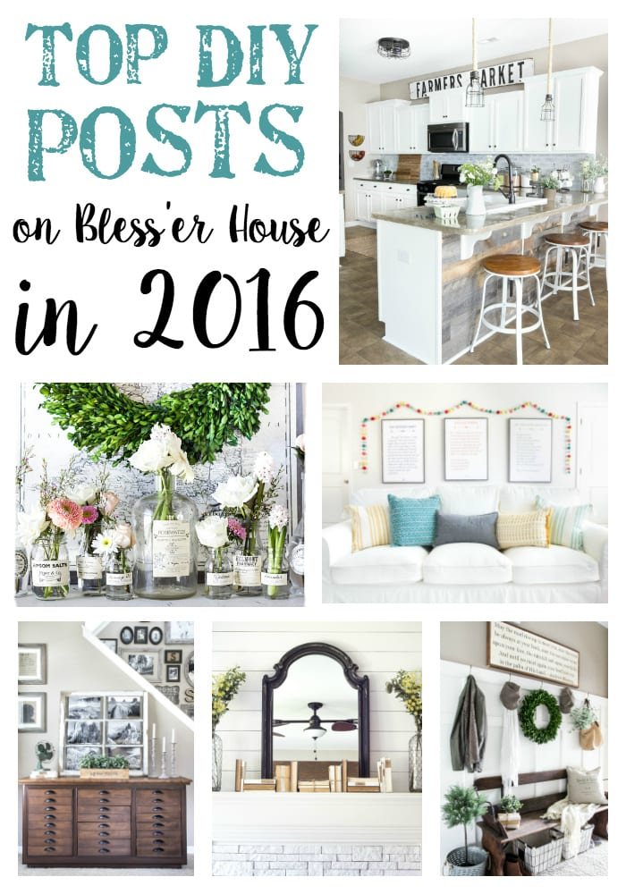 Top DIY Posts in 2016 | unigumushane.com - A round-up of the top 20 DIY posts of 2016 on Unigumushane with budget-friendly farmhouse style home improvement projects, room makeovers, and decor tips.