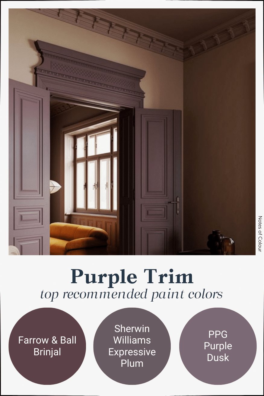 purple contrast trim paint colors