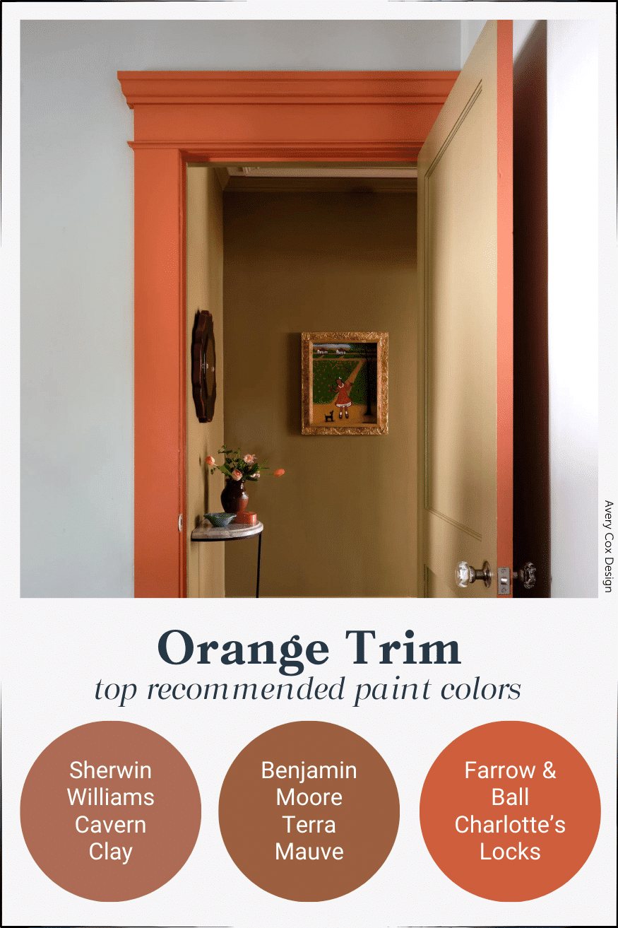 terra cotta / orange contrast trim paint colors