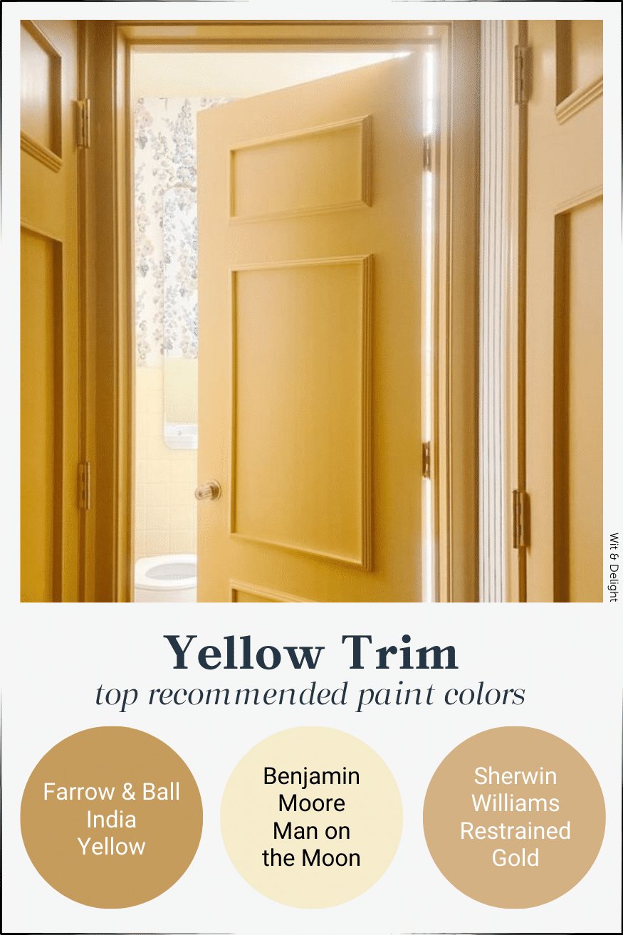 yellow contrast trim paint colors