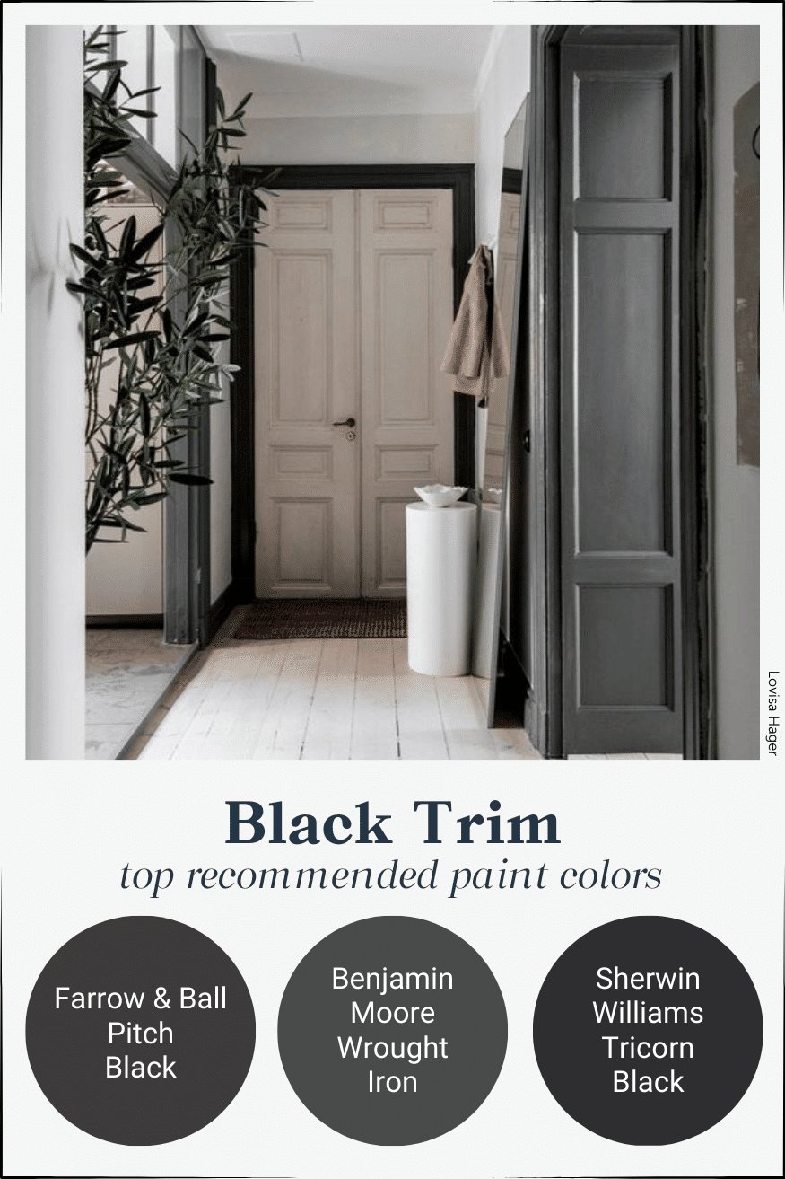 black contrast trim paint colors