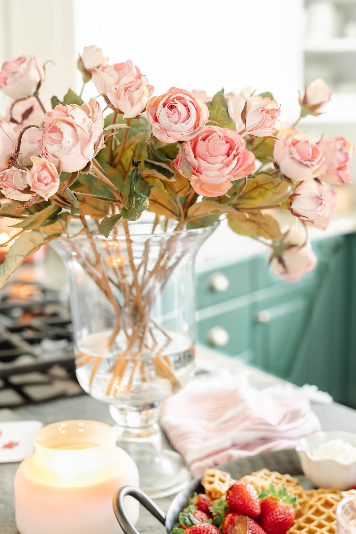 Valentine's Day flowers in a vase