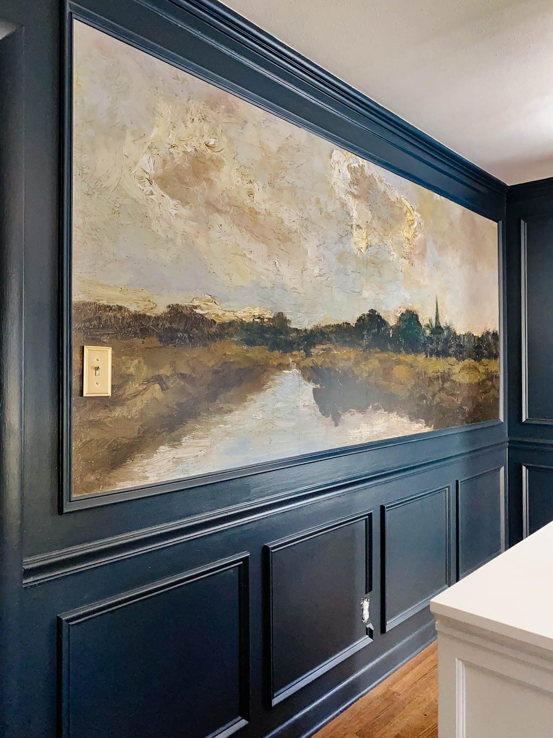 Antique Painting Mural Wallpaper in the Dining Room!
