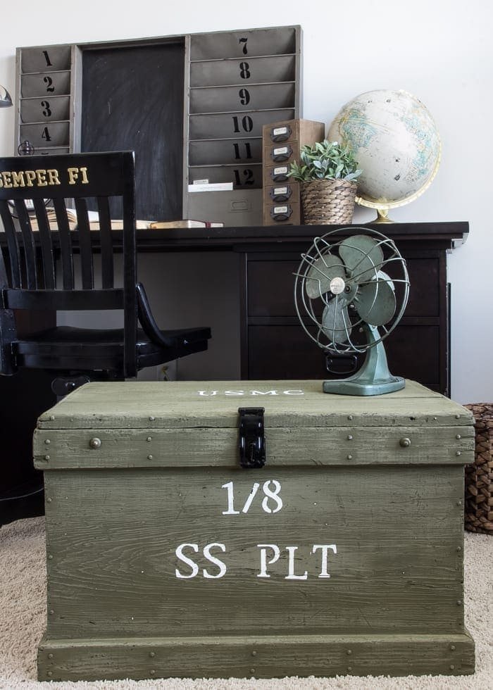 Vintage Military Foot Locker Makeover