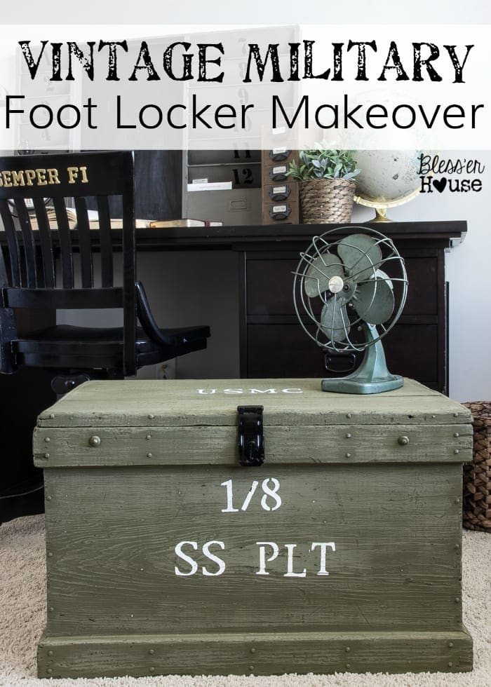 Vintage Military Foot Locker Makeover | unigumushane.com