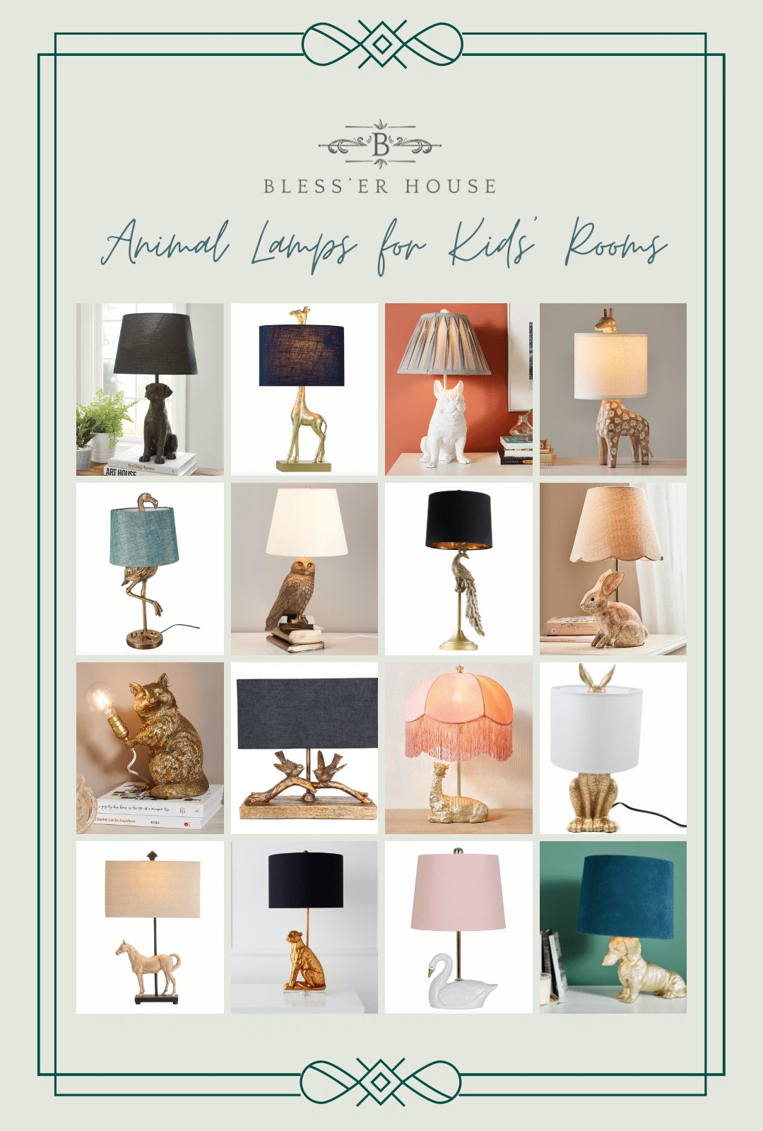 animal lamps for kids rooms