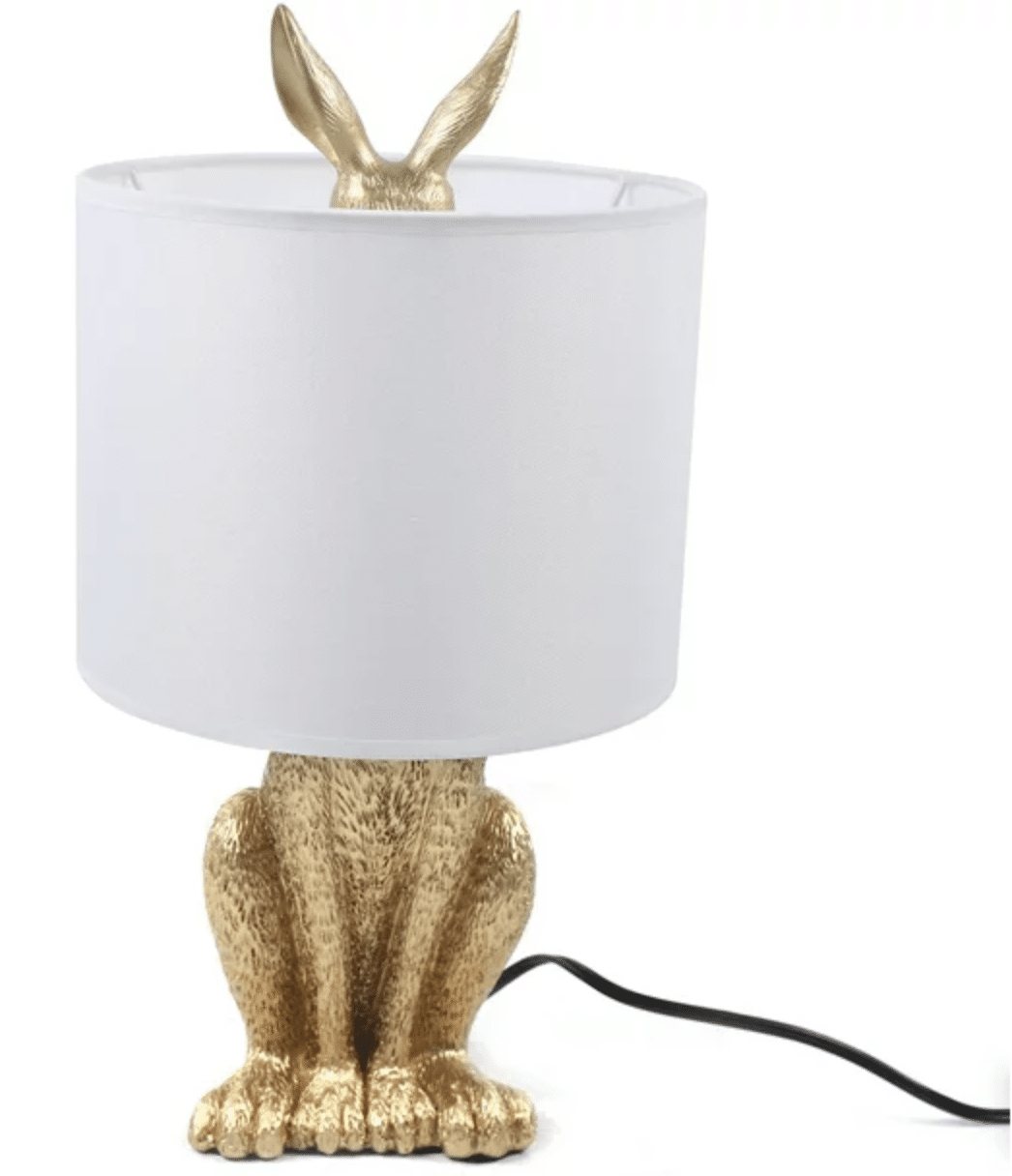 gold rabbit lamp