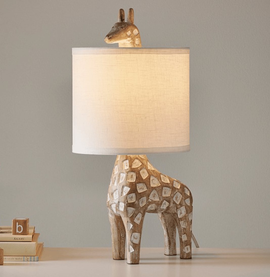 wood giraffe lamp