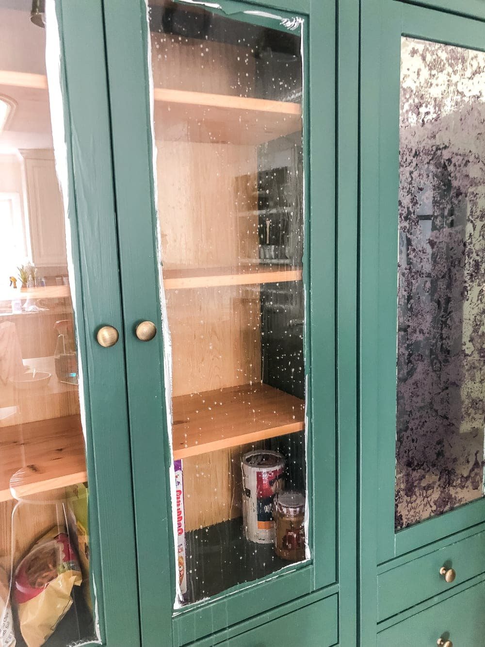 apply antique mirror film to glass