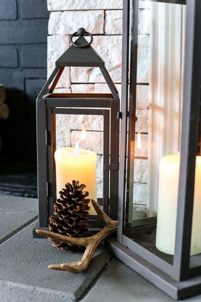 After-Christmas Winter Mantel and Living Room | unigumushane.com - A tour of an after-Christmas winter mantel and living room with thrifty ideas and creative budget decor to help bring warmth and life to your home.