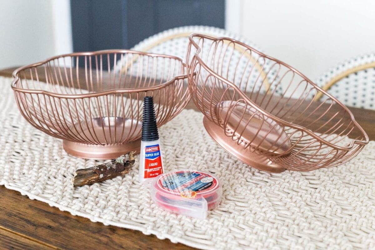 how to make a pumpkin using wire bread baskets