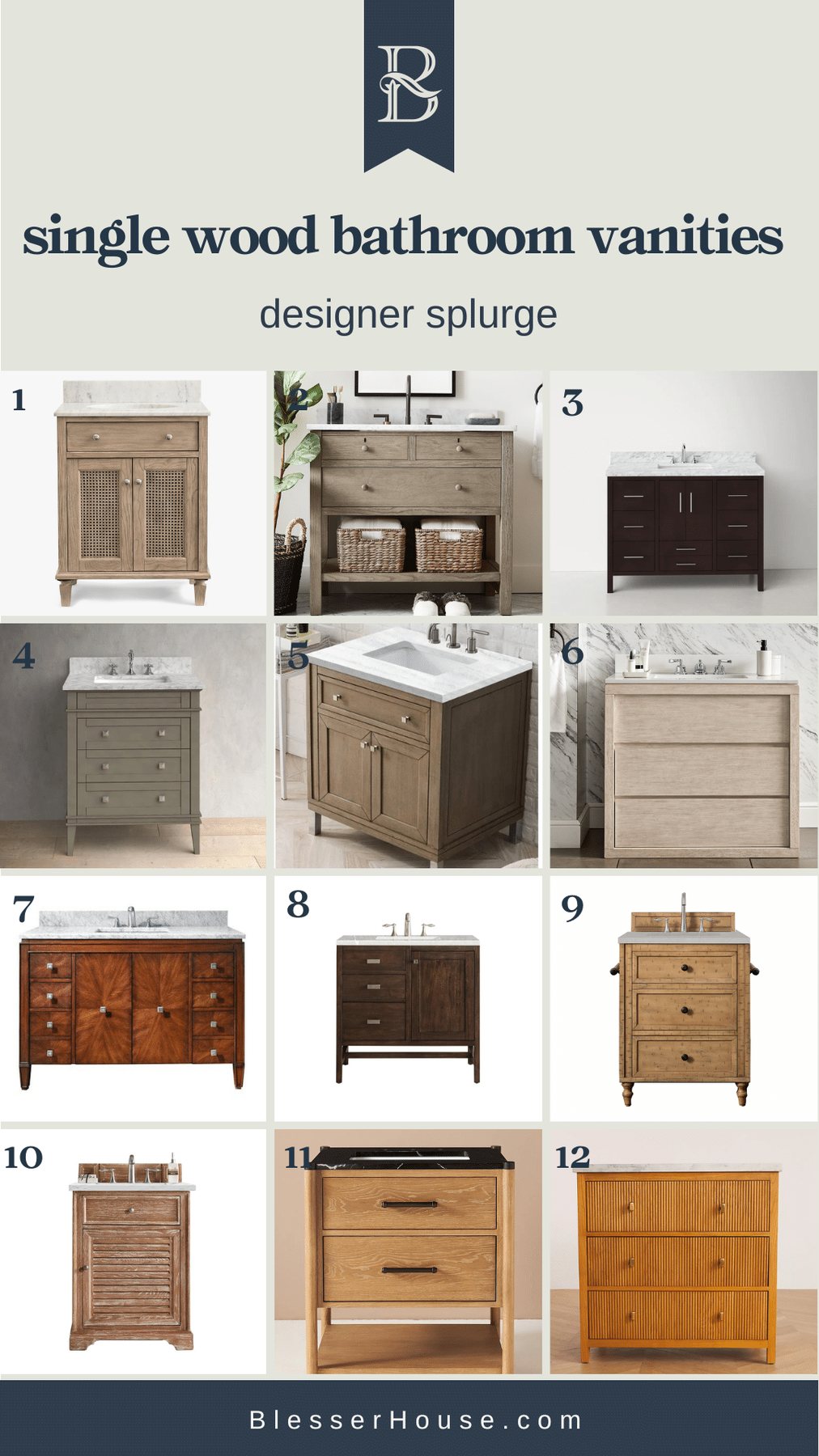designer single wood bathroom vanities