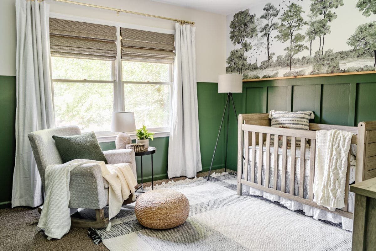 green nursery decor