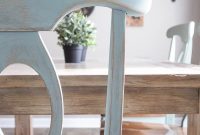 DIY Makeover for Distressed Duck Egg Dining Chairs