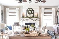 Post-Christmas Mantel and Winter Living Room Decor