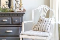 Hand-Painted Raw Silk Accent Chair for Master Bedroom