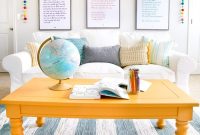 DIY Mustard Coffee Table Makeover for Playrooms