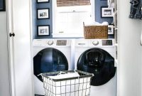 High-Contrast Laundry Room Makeover Before and After