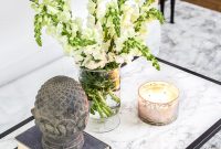 Faux Marble Top Coffee Table for Modern Living Rooms