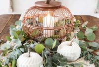 Fall Pumpkin Decor from Wire Baskets and Bundt Pans