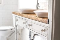 Convert a Console Table Into a Stylish Bathroom Vanity