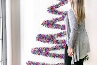 Affordable DIY Wall Christmas Tree with Lights