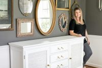 How to Refinish a Footed Grasscloth Buffet