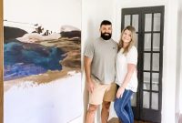 How to Turn a Shower Curtain into Large Wall Art