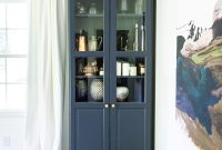 Hale Navy Painted IKEA Cabinet for Office Refresh