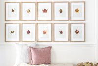 Pressed Leaf Gallery Wall Ideas for Fall Entryways