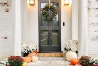 Colorful Fall Porch Stoop Decor for a Cozy Entryway