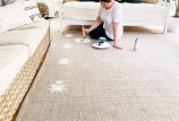 DIY Floral Block Outdoor Rug with Cricut Stencil