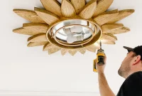 How to Upcycle a Sunburst Mirror into a Stunning Light Fixture