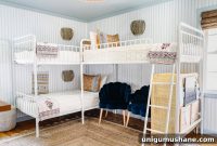 Beach-Themed Triple Bunk Bed Makeover for Teens