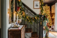Colonial-Inspired Christmas Entryway Decorating Ideas