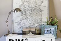 DIY Oversized Vintage Map for Wall Art