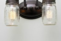 DIY Mason Jar Vanity Light for Rustic Bathroom Lighting