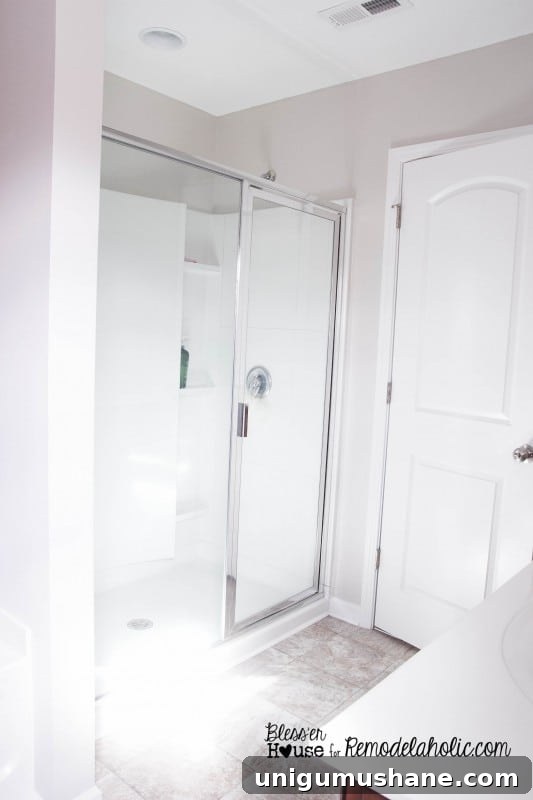 DIY industrial factory window shower door tutorial