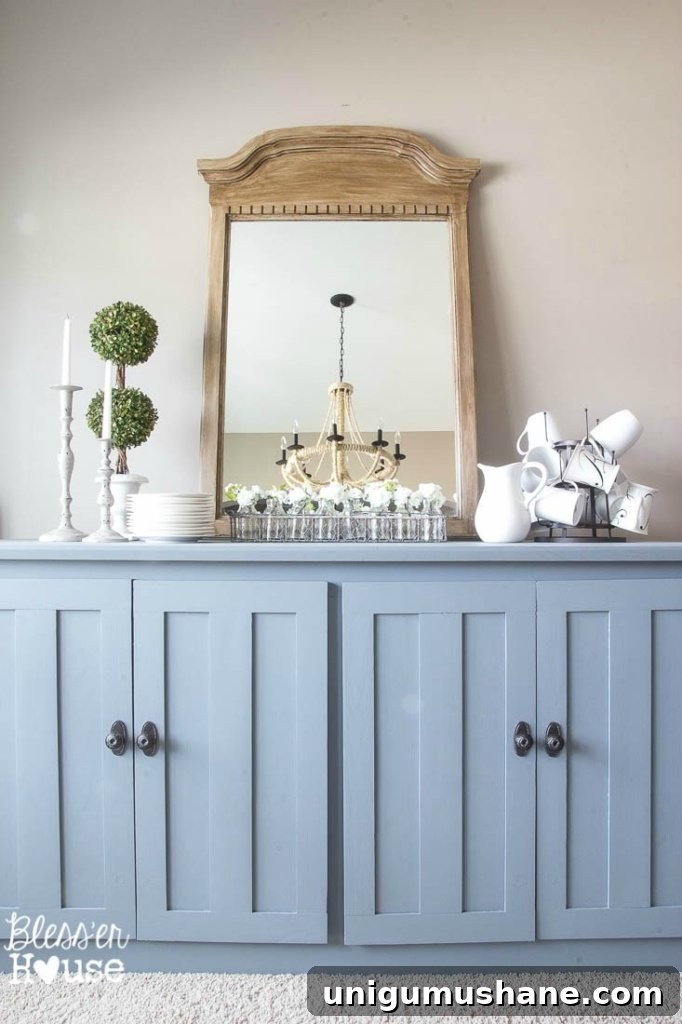 Upcycle a Media Stand into a Stylish Buffet Table 5 Media Stand to Buffet Table Makeover | Bless'er House