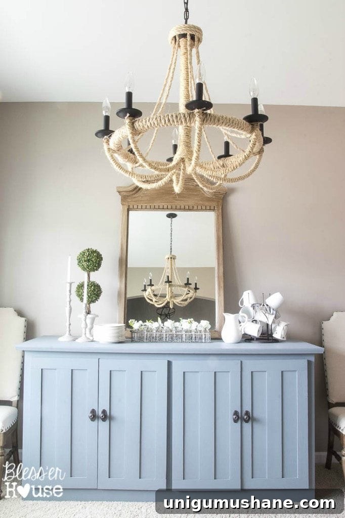 Upcycle a Media Stand into a Stylish Buffet Table 7 Media Stand to Buffet Table Makeover | Bless'er House