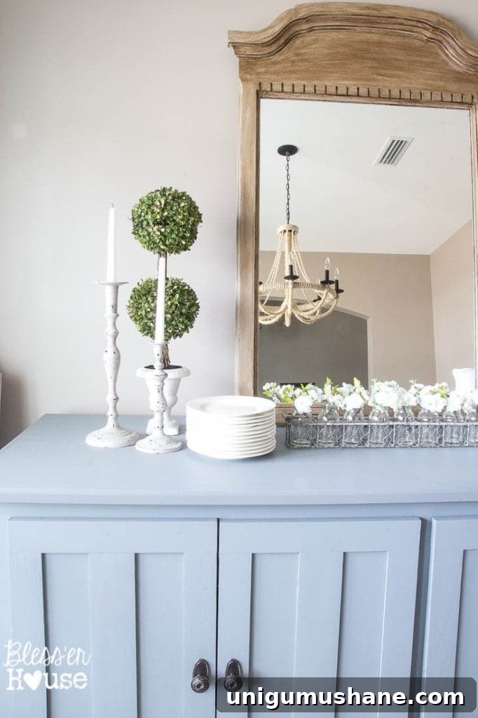 Upcycle a Media Stand into a Stylish Buffet Table 8 Media Stand to Buffet Table Makeover | Bless'er House