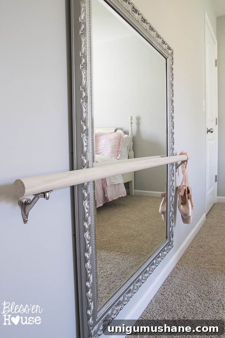 DIY Ballet Barre and How to Hang a Heavy Mirror | Bless'er House