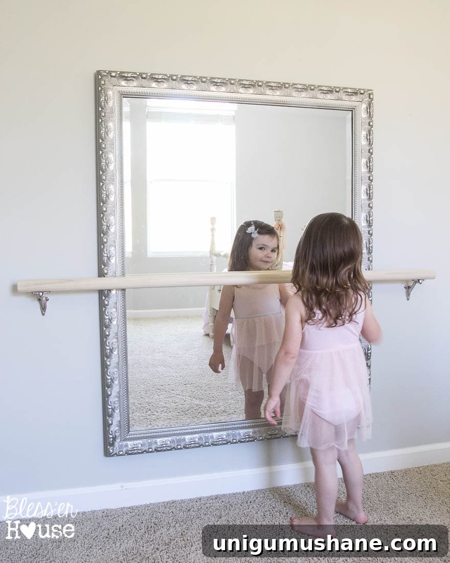 DIY Ballet Barre and How to Hang a Heavy Mirror | Bless'er House