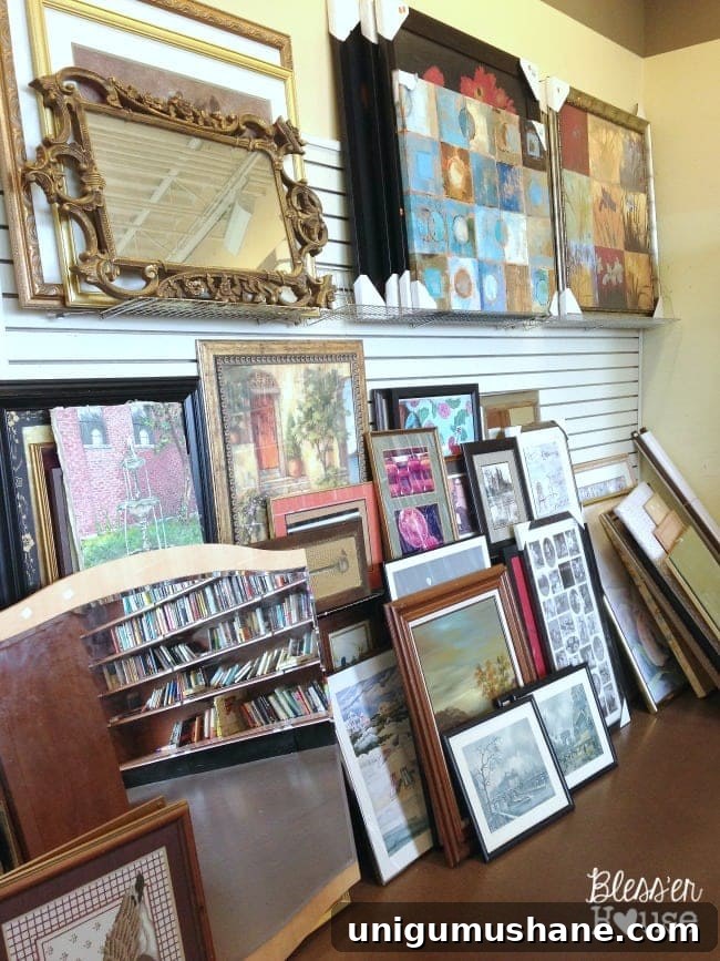 Insider Goodwill Thrift Shopping Tips From the Pros 6 12 Goodwill Shopping Secrets Revealed | Bless'er House -- Goodwill always has amazing and unique picture frames that you can repurpose for a TON of DIY projects. You never know what you'll find!