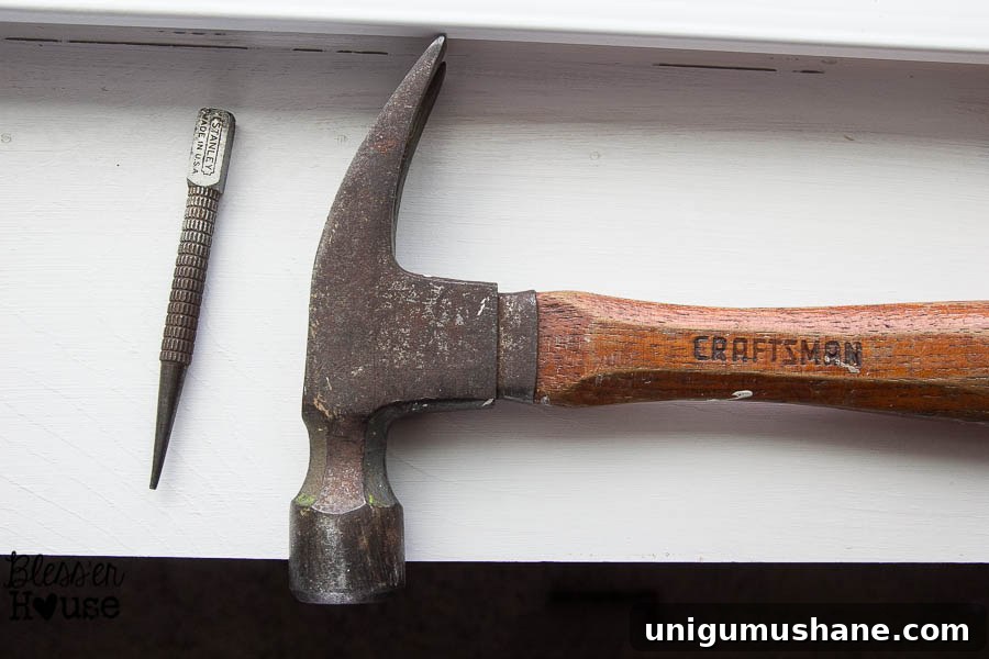 DIY Window Trim: Install Molding Without Miter Cuts 11 set finishing nails around window casing with a nail setter