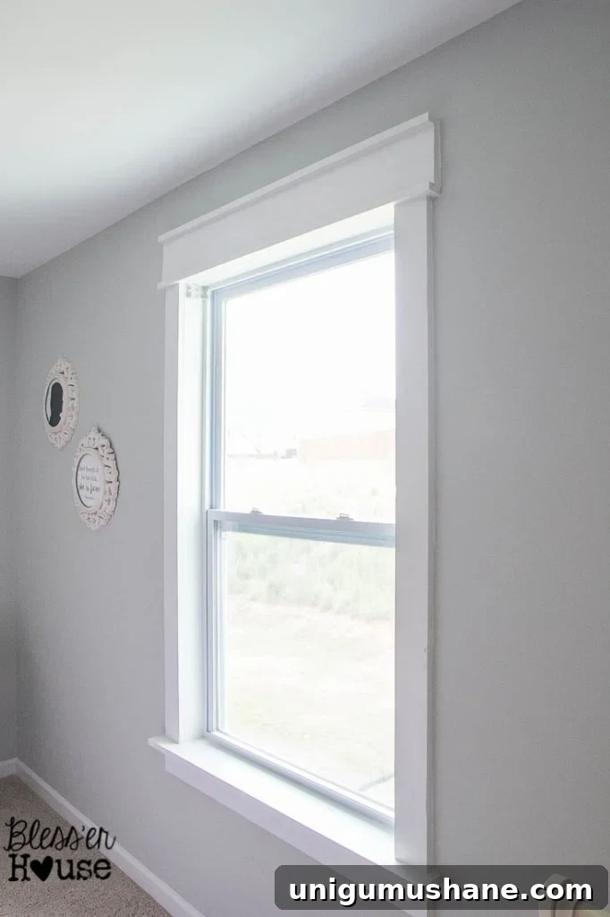 DIY Window Trim: Install Molding Without Miter Cuts 13 simple window casing using basic lumber with no miter cuts painted and caulked