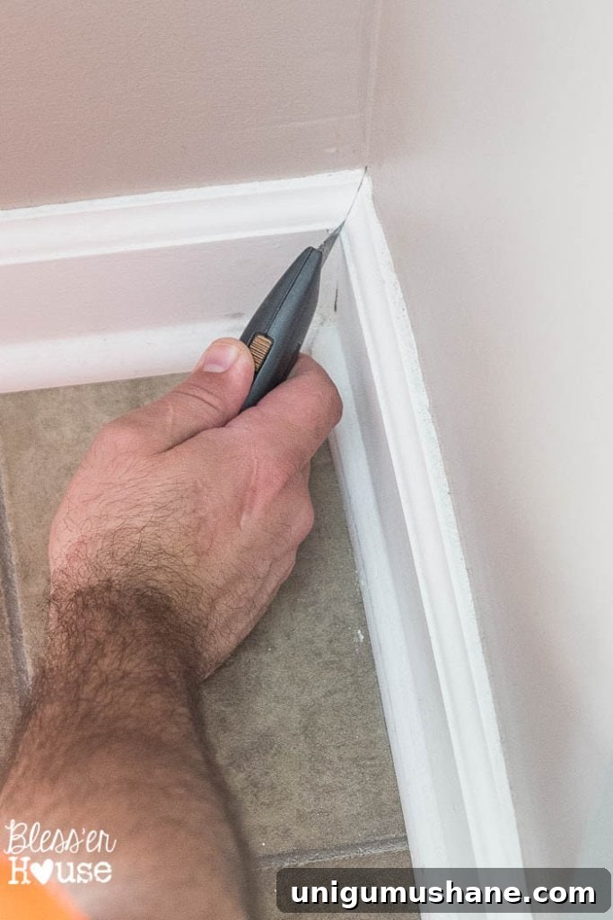 How to Remove Baseboards: A Beginner's DIY Guide 4 The DIY Newbie's Guide to Removing Baseboards | Bless'er House - Good to know for future reference!