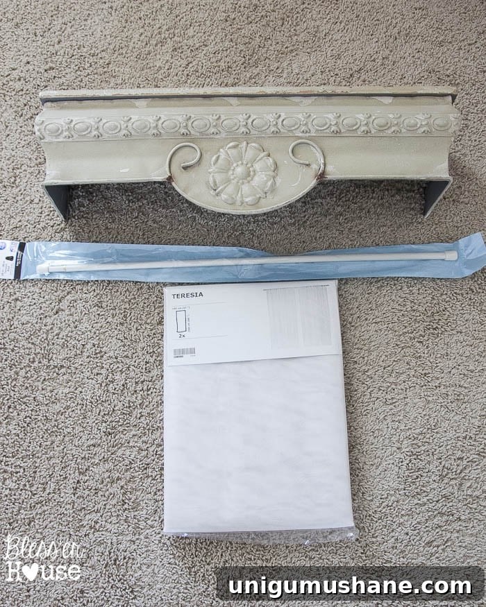 Transform a Repurposed Shelf into a Canopy Crown 3 DIY Canopy from a Repurposed Shelf | Bless'er House - This version is over $400 less than the RH Baby and Child version and looks nearly identical!